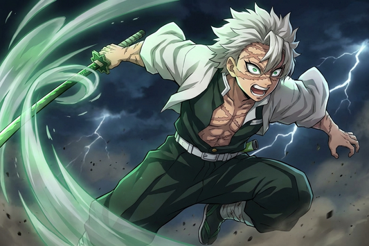 Sanemi Shinazugawa the Wind Hashira with scarred warrior appearance - Demon Slayer